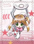 Doodle of Akari in a claw machine. (Source)
