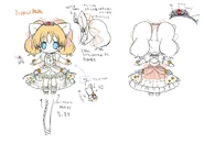 Concept art of Miria's wedding dress and attire for some merchadise design. (Source)