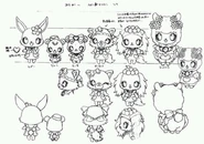 Jewelpets with apron concept art for Jewelpet Happiness.