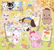 Illustration of Jewelpets having activities in a park.