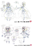 Sara and Miria's transformation outfit during the final of the Jewel Star Grand Prix. (colored)