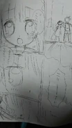 Concept sketch of one of Akari's manga panel. (Source)