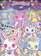 Jewelpet pom-pom girl plastic file folder.