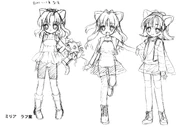 Miria's first character design rechearchs artwork.