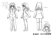 Concept art of Akari's pyjamas.