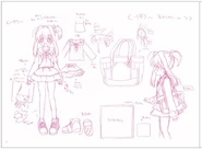 Sketch concept artwork of Akari's design for the OAV.