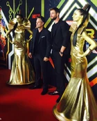  (center left) and  (center right) at the Sydney premiere of Thor: Ragnarok