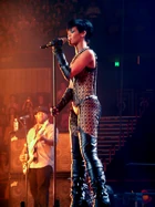 Rihanna performing during  in Brisbane, 2008