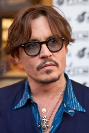 Johnny Depp in a film premiere.
