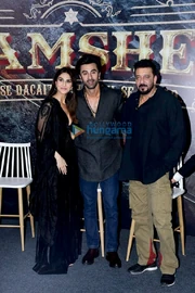 ,  and  at the trailer launch (from left)