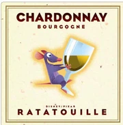The front label of the planned Ratatouille wine to have been promoted by Disney, Pixar, and Costco, and subsequently recalled for its use of a cartoon character