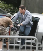 Cena filming on the set of 