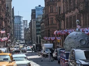 Parade filming in Glasgow