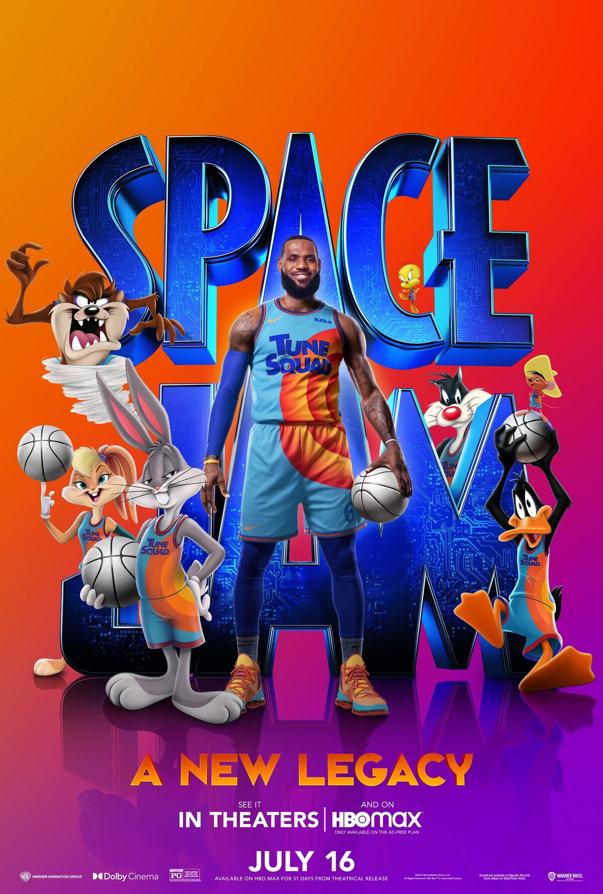 Nike 'Tune Squad' Basketball Team Jersey Worn By LeBron James In Space Jam  2: A New Legacy (2021)