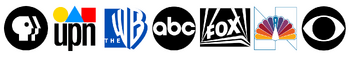 PBS, UPN, The WB, ABC, FOX, NBC, and CBS