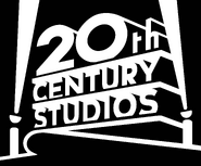 20th Century Studios logo black and white
