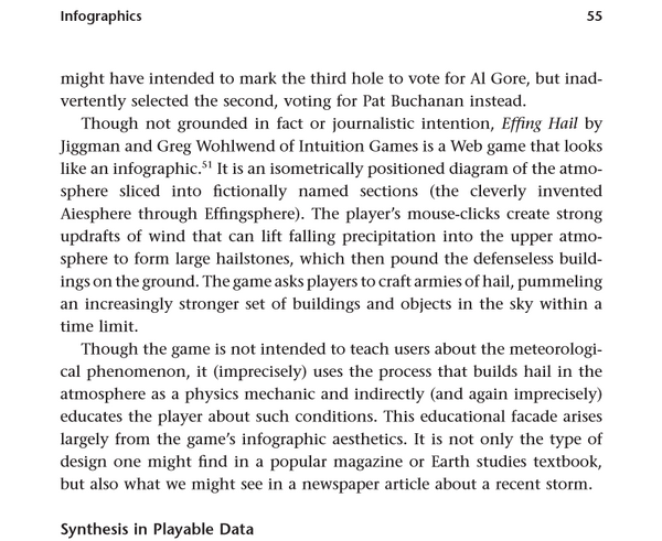 Effing Hail's paragraph in Newsgames: Journalism at Play.
