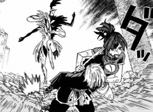 Yuzuriha fleeing with Gabimaru