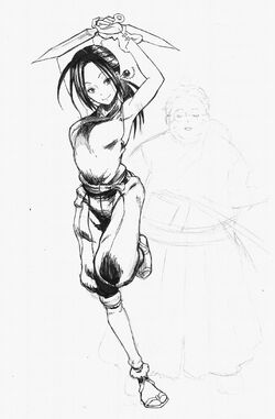 Yamada Asaemon Sagiri, ponytail, white hair, Hell's Paradise: Jigokuraku,  gabimaru, sword, katana, kimono, anime, Anime screenshot, anime boys, anime  girls, fighting