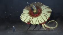 Gabimaru witnessing Kishikai Zhu Jin