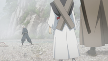 Gantetsusai and Fuchi run into Gabimaru