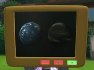 Earth compared to the malevolent Earth (as seen onscreen)