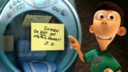 "Jimmy Neutron! Someone is putting these notes in your lab!"