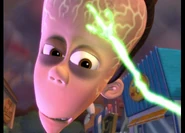 Sheen strikes Jimmy and Carl disguised as Ultra Lord, when they command him to put the helmet on. Sheen is a god now and refuses any commands, which he does this as punishment.