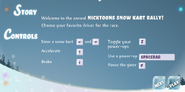 Nicktoons 3D Snow Kart Rally - Instructions 1
