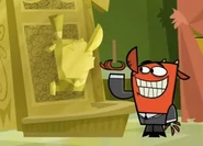 Lucius smiling at thе same stick