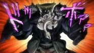 Stroheim sendo atacado por um esquilo feito pela mão de Kars