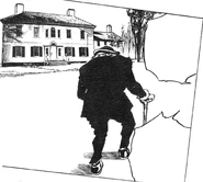 Satoru near the Higashikata household