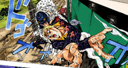 Bucciarati forcibly drags Prosciutto out a speeding train