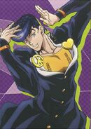 Josuke en el set de Blu-Rays.