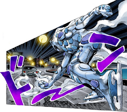 Giaccio and his ice powers, Vento Aureo