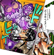 Purple Haze attacking Illuso under Fugo's order