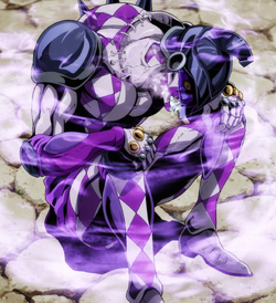 Jojo's Purple Stand haze Part5 Giorno Greeting Card by Toutankhamon22