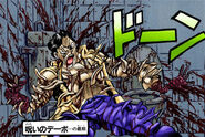 Devo's death after his Stand is completely sliced by Silver Chariot