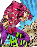 Doppio using King Crimson's arm to attack.