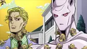 Kira et Killer Queen repoussant Harvest