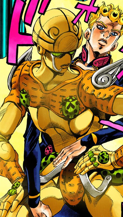 Isso tá na fandom oficial de jojo Cas Gi WIKI JOJO'S BIZARRE  ENCYCLOPEDIA dl Experience, o stand antes de ser atingido pela flecha Gold  Pica de cearense é um dos Stands mais