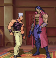 Devo stands taller than Polnareff when upright