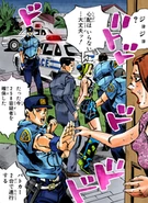 Vendo os policiais prenderem Jolyne