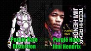 Purple Haze (stand) s'inspire d'une chanson du guitariste Jimi Hendrix