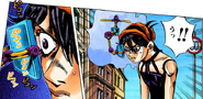 Narancia using Aerosmith's carbon dioxide radar