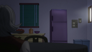 Terunosuke hidden in kitchen