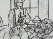 Young Dio standing beside Dario's bed (Part 3 OVA Timelines)