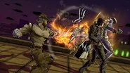 Old Joseph fighting DIO alongside Jotaro, EoH