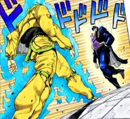 DIO and Jotaro readying for their final battle