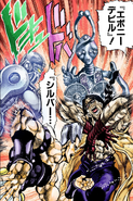 Devo summons Ebony Devil to against Polnareff and Silver Chariot